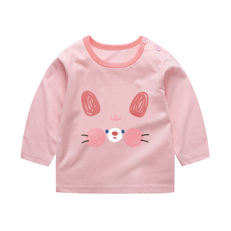 女童宝宝纯棉长袖T恤男童婴儿打底秋衣儿童2025新款秋装睡衣上衣