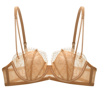 商场同款MYBODY新款内衣女薄款性感睫毛蕾丝防下垂贝壳杯文胸胸罩