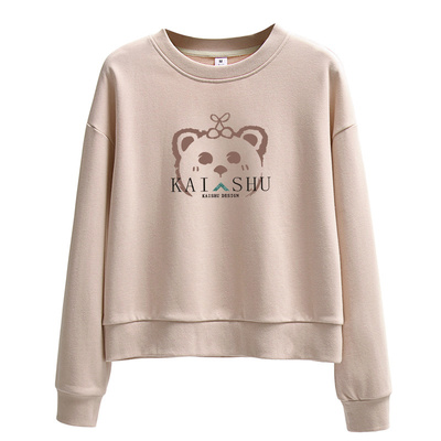 短款小个子圆领卫衣宽松