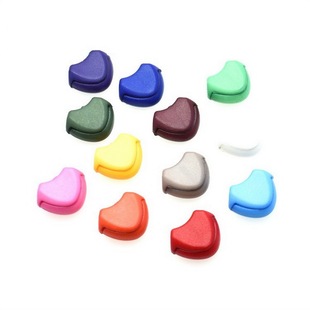 彩色尼龙尾绳扣创意小鱼伞绳尾夹双扣塑料拉绳夹鞋带扣箱包拉链头