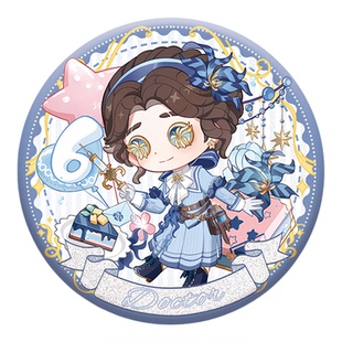 新款六周年雕刻家徽章双闪吧唧58mm胸针自印谷子第伍人格游戏周边