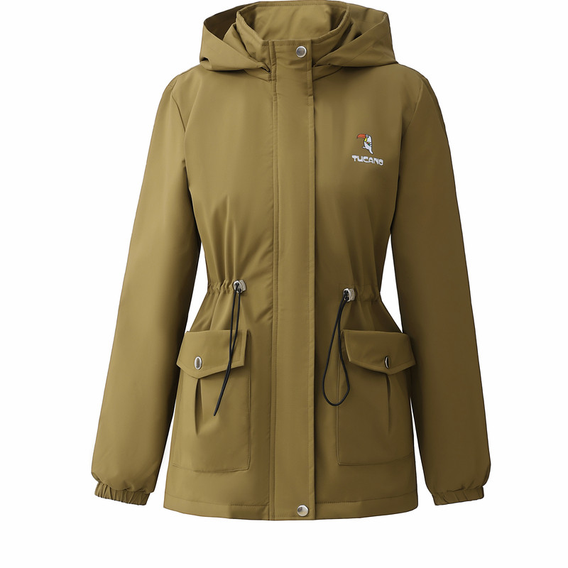 啄木鸟加绒加厚外套女士2025年新款冬季时尚百搭妈妈洋气短款风衣