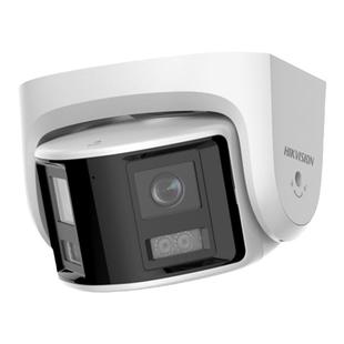 海康威视400万双光臻全彩poe监控摄像机双目摄影头180°全景广角