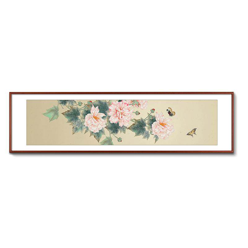 牡丹花鸟花挂画卧室床头画