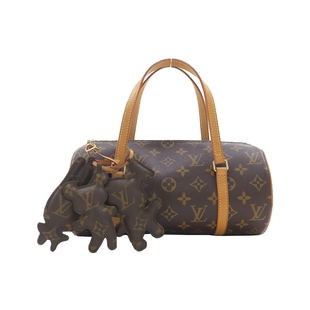 中古LV女包9~95新Papillon巴比龙26~30圆筒包手提包老花BRANDOFF