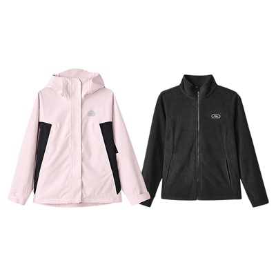 斯凯奇魔方冲锋衣夏季户外运动登山徒步保暖防水透气三合一外套