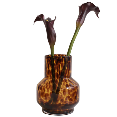 CMYD高级设计感玳瑁中古玻璃花瓶