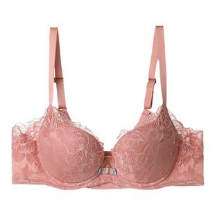 【5折】列维斯蕾丝安莉芳薄款大胸显小内衣女收副乳大码文胸