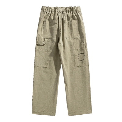 原创潮牌休闲裤直筒男士纯棉裤子