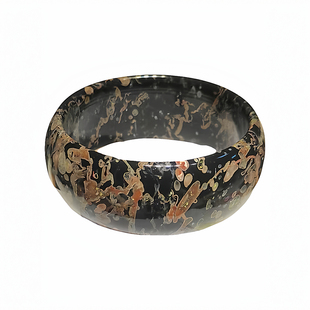 天然梅花玉手镯子原矿老料老红花玉镯58--25--7