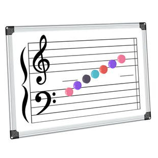 五线谱白板识谱表音符磁吸磁力贴乐理启蒙教学教具练习板钢琴考级双面磁性写字板音乐培训小黑板学生识谱神器