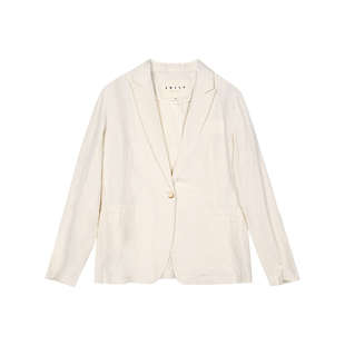 【亚麻精选】ZOLLE因为通勤商务老钱风西装外套女春夏新品