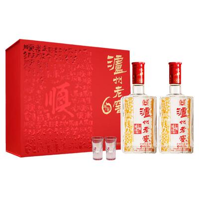 52度六年窖头曲礼盒+酒具
