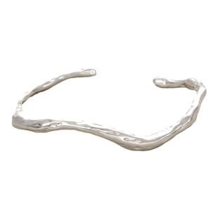 sutu素图手镯925纯银不规则轻奢小众精致设计高级实心开口银镯