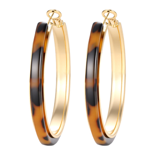 美拉德复古玳瑁色豹纹大圆圈耳环女高级感轻奢耳钉巨好看耳圈耳饰