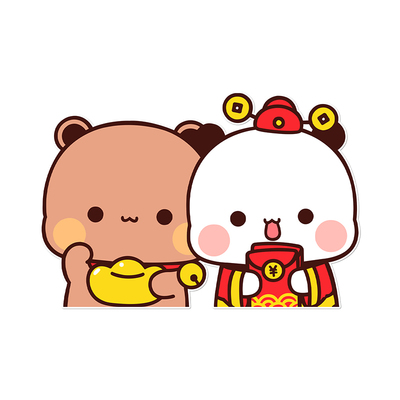 布布一二汽车贴纸新年喜庆招财贴