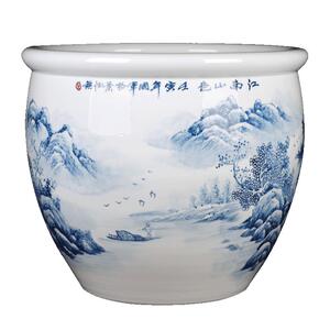 翔凌陶瓷鱼缸书画筒中式
