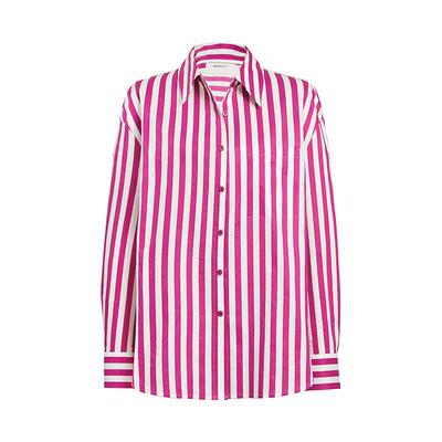 IAmMIX27宽松条纹翻领衬衫