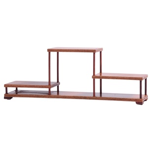 实木花梨木微型博古架茶壶茶具收纳展示架香炉铭杯摆件新中式托架