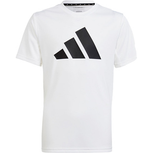 Adidas/阿迪达斯特价白黑色儿童时尚潮流舒适休闲运动T恤HS1603