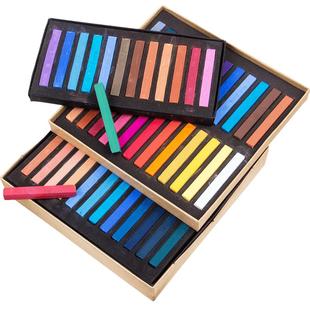 马利色粉笔美术画画专用48粘土专用36色24色彩色粉彩棒颜料分装彩绘bjd手绘专业绘画扭扭棒上色粉黏土工具