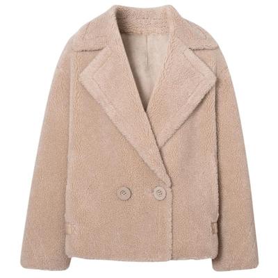 【商场同款】伊芙丽美拉德时尚粉色毛毛短外套女秋季1EB212021