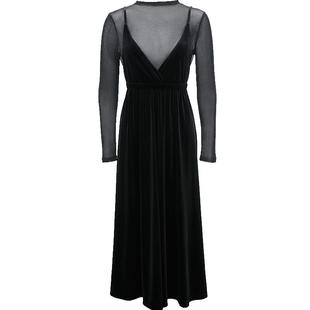 Vero Moda奥莱T恤连衣裙子套装秋冬清仓圆领打底吊带丝绒裙女流行