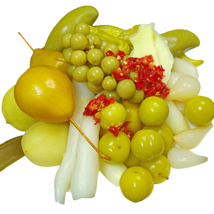 广西酸野特产腌制水果泡菜酸野李子南宁横县酸料酸芒果沙梨荞萝卜