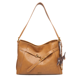 奥康hobo托特包2026新款植鞣皮单肩包大容量斜挎包女式高级通勤包