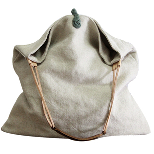 庸庸单肩包女手提帆布包大容量文艺复古设计感小众棉麻包上班通勤