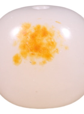 10mm天然和田白玉圆珠手串配珠