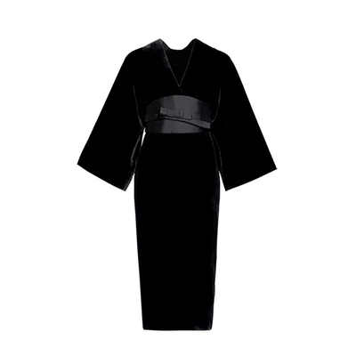 古秦风韵俏云曦真丝丝绒连衣裙秋