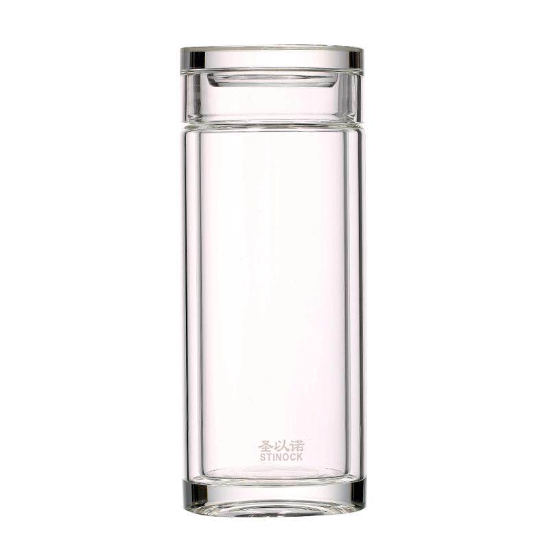 圣以诺一池冰水玻璃杯玻璃杯办公杯隔热茶杯透明双层过滤