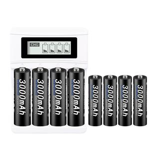 星威5号7号充电电池3000毫安大容量智能液晶快充充电器可充电五号七号电池1.2v遥控玩具KTV话筒麦克风套装