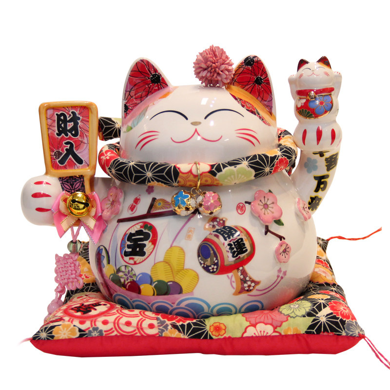 陶瓷摆件礼物中号招财猫店铺