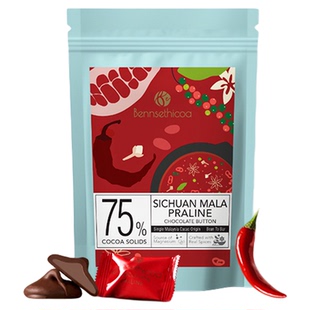 Bennsethicoa安斯可黑巧克力纯可可脂原装进口麻辣夹心黑巧65g