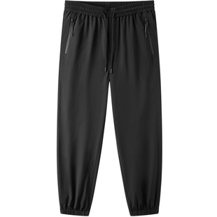 gxg.jeans男装 黑色基础宽松休闲长裤男裤束脚裤 25年夏新品