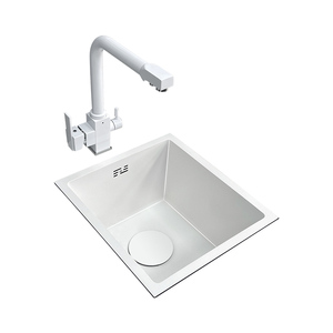 韦普白色纳米吧台阳台小水槽单槽套餐304不锈钢厨房迷你小洗菜盆