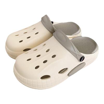 细细条时尚ins潮拼色洞洞鞋男女