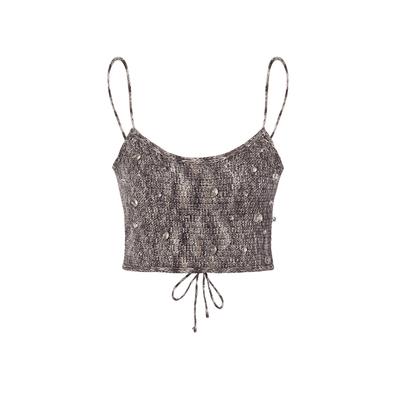 LACRAWFISH手工钉珠吊带背心