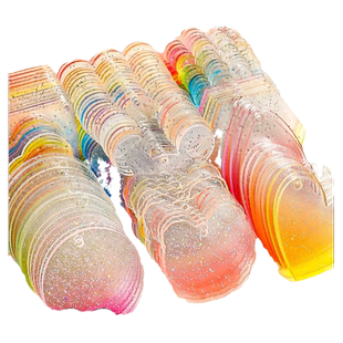 100个咕盘咕卡盘套装咕咔女孩儿童玩具亚克力透明古卡手帐贴纸闺蜜姑沽骨顾酷估盘卡牌卡片全套便宜diy材料包