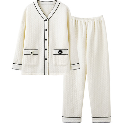 思莉太太女夹层冬季睡衣