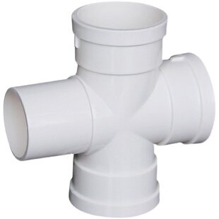 PVC内外插口 排水管立体平面四通内插地漏斜三通清扫直弯缩口管件
