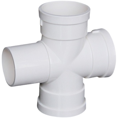 PVC内外插口 排水管立体平面四通内插地漏斜三通清扫直弯缩口管件