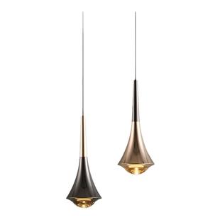 北欧简约餐厅书房过道灯吧台灯具主卧室床头吊灯伸缩升降小吊线灯