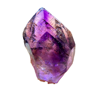 天然超七紫红发晶水胆金字塔红金草莓晶闪灵骸骨骨干原石权杖吊坠