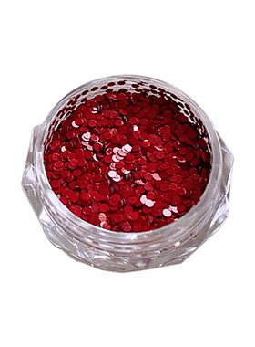 美甲红色五角星圆点爆闪指甲饰品