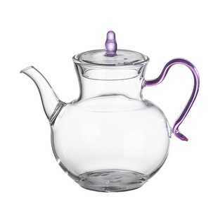 玻璃仿宋手执壶女士专用玫瑰花茶壶加厚耐热壶嘴过滤冷泡壶泡茶壶