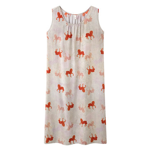 带胸垫睡裙女士夏季棉绸人造棉薄睡衣防凸点背心中长连衣裙家居服