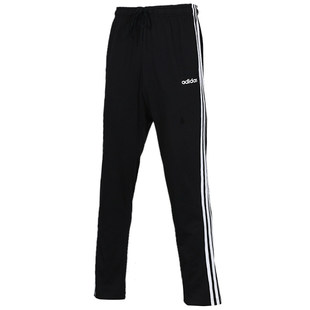 adidas阿迪达斯男款裤子经典三条纹直筒跑步运动长裤DU0456 0377